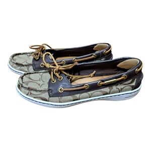 Coach Women's Brown Boat Shoes
